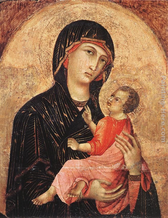 Madonna and Child (no. 593) painting - Duccio di Buoninsegna Madonna and Child (no. 593) art painting